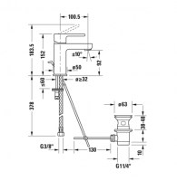 MONOMANDO LAVABO B2 DURAVIT